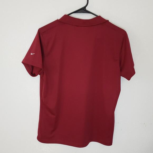 Nike Golf Dri- Fit The GrenDronach Short Sleeve Polo Golf Shirt Womens Large Red - Picture 6 of 6
